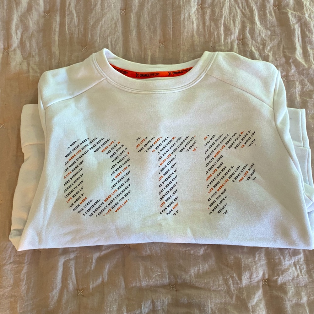 Women’s White OTF Winter Crewneck